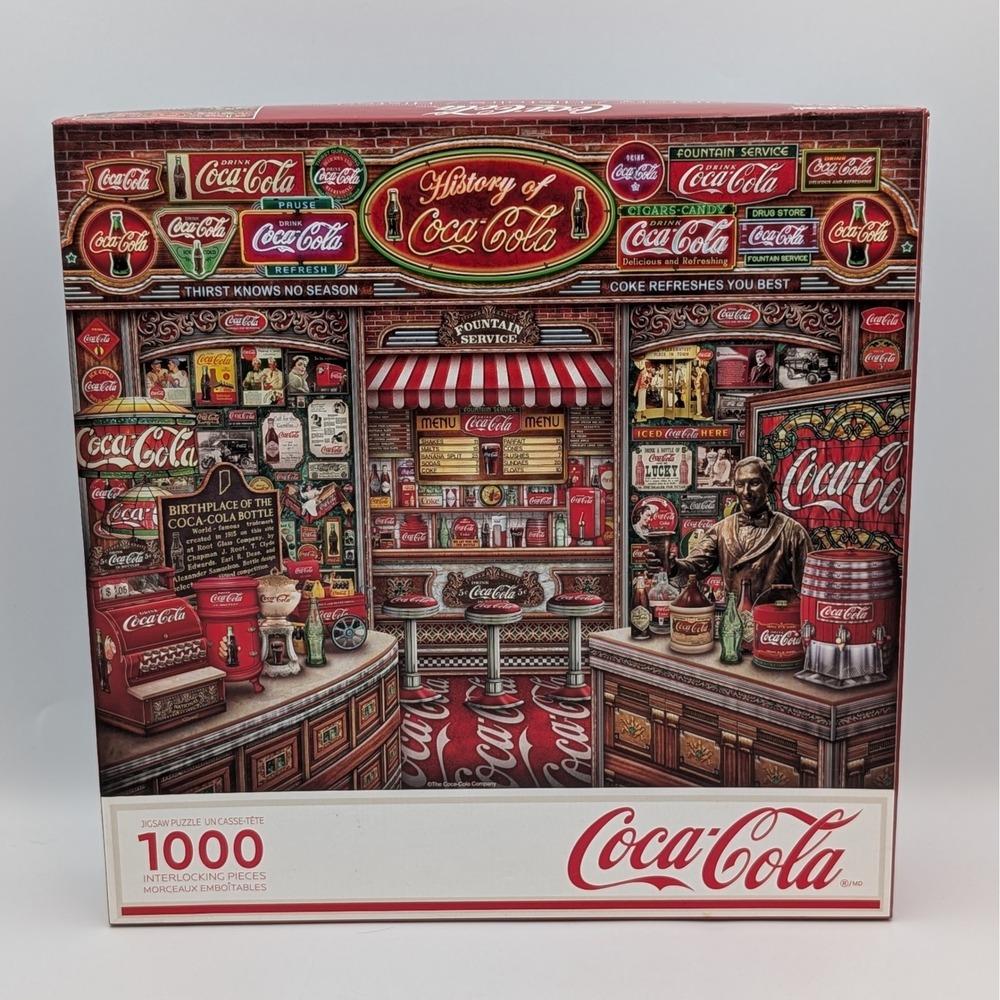 Springbok Coca-Cola Jigsaw Puzzle 1000 Piece History of Coca-Cola Vintage Art
